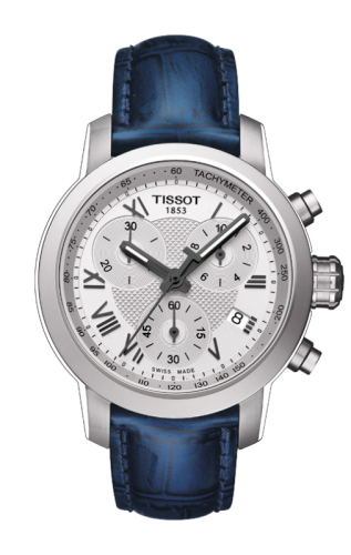 Tissot PRC 200 Quartz Chronograph Lady Roman Blue Leather